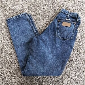 Vintage Wrangler Acid Wash Cowboy Cut Jeans‎ Womens Size 13  Western Made In USA